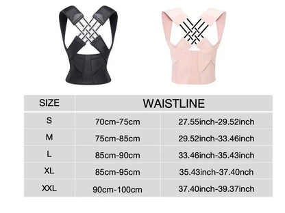 Back Brace Posture Corrector for Women and Men, Shoulder Straightener Adjustable Full Back Support Upper and Lower Waist Belt